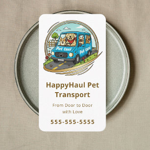 Veterinary Transport Service Pet Taxi Chauffeur Business Card