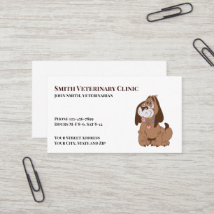 Veterinary Veterinarian Clinic Business Card