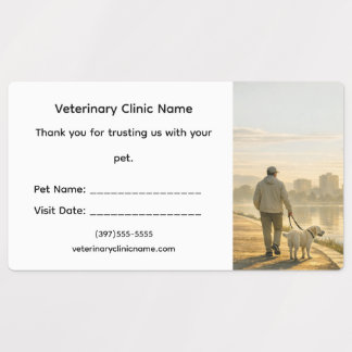 Veterinary Welcome‑Kit Label – Large & Waterproof