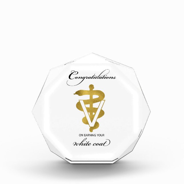 Veterinary White Coat Ceremony Congratulations Photo Block (Front)