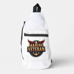 VetGearHQ.com Marine Corps Veteran Logo Emblem Sling Bag
