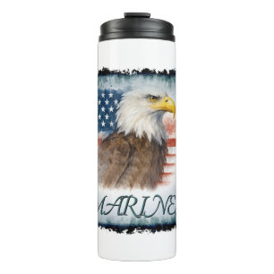 VetGearHQ.com Marine Corps Veteran Logo Emblem Thermal Tumbler