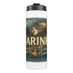 VetGearHQ.com Marine Corps Veteran Logo Emblem Thermal Tumbler