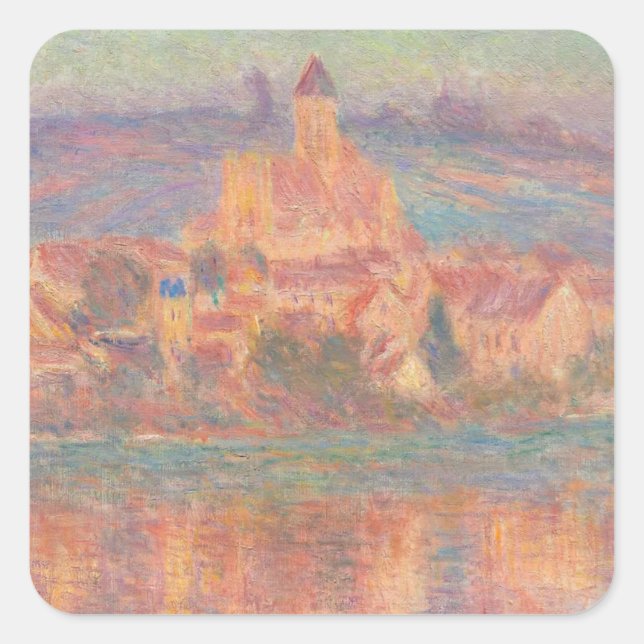 Vétheuil (1901) Claude Monet Impressionism art Square Sticker (Front)