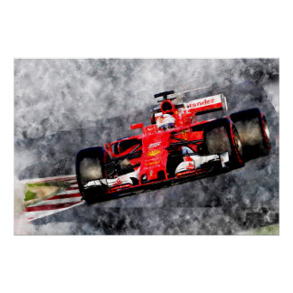 Vettel Ferrari Poster