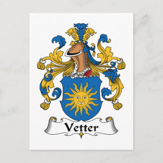 Vetter Family Crest Postcard