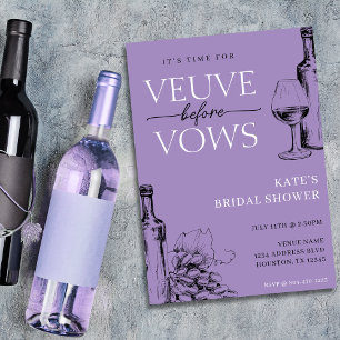 Veuve Before Vows Lavender Purple Bridal Shower Invitation