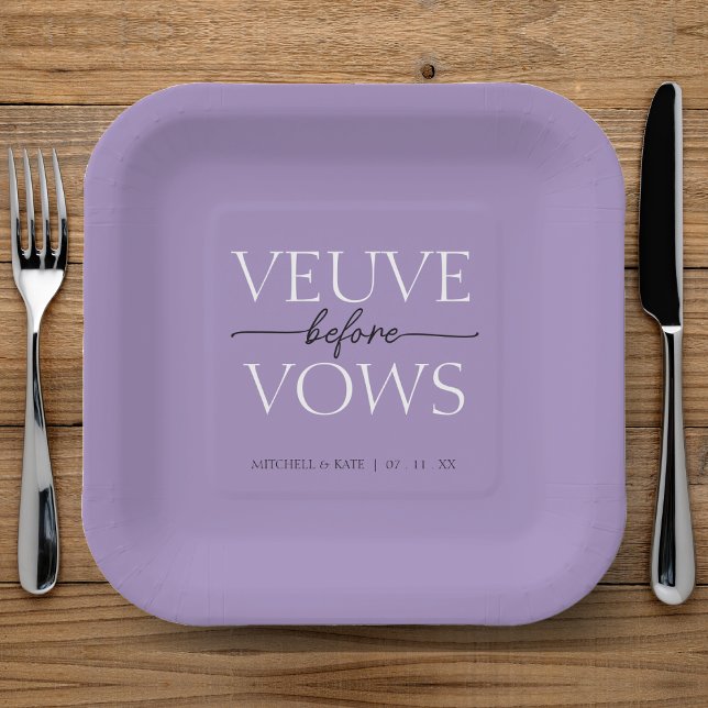 Veuve Before Vows Lavender Purple Bridal Shower Paper Plate (Veuve Before Vows Lavender Purple Bridal Shower Paper Plates
)