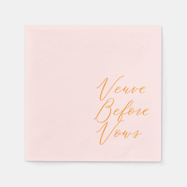 Veuve Before Vows Napkin (Front)