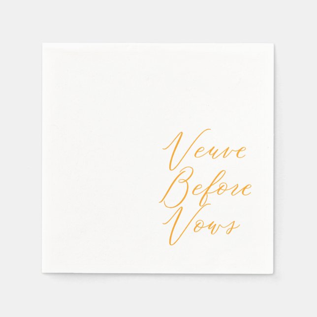 Veuve Before Vows Napkin (Front)