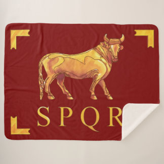Vexilla SPQR Bull Sherpa Blanket
