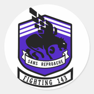 VF-143 Pukin' Dogs Classic Round Sticker