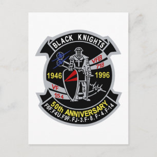 VF-154 Black Knights  50 anniversary Postcard