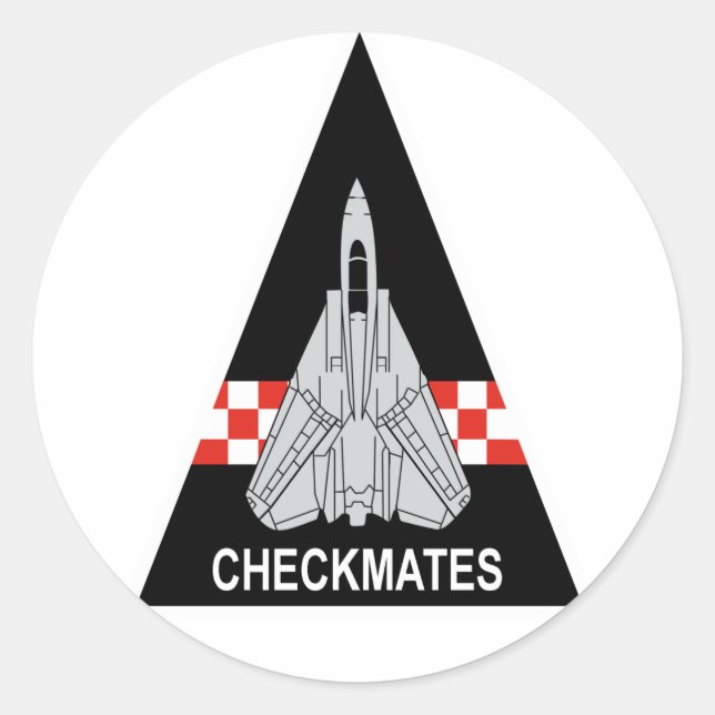 VF-211 Fighting Checkmates Classic Round Sticker (Front)