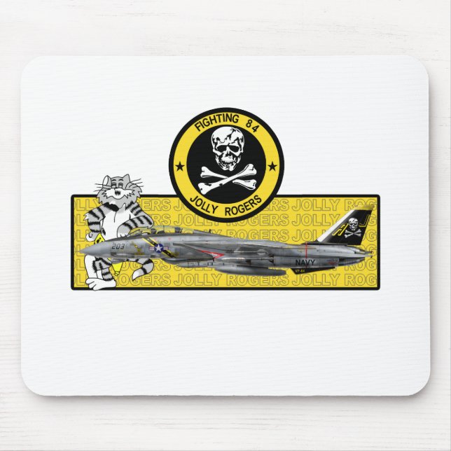 VF-84 JOLLY ROGERS F-14 TOMCAT MOUSE PAD (Front)
