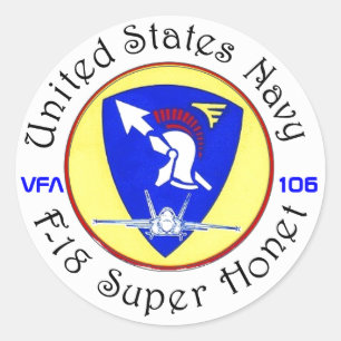 VFA-106 GLADIATORS CLASSIC ROUND STICKER