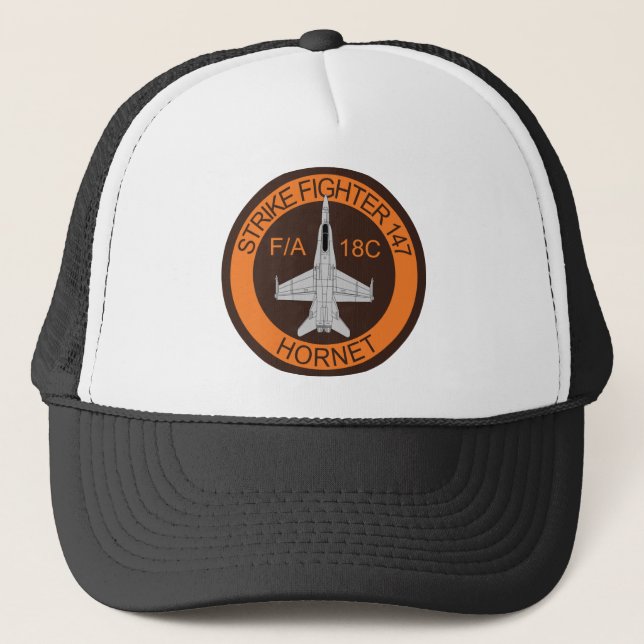 VFA 147 Strike Fighter  Hornet -FA 18C Trucker Hat (Front)