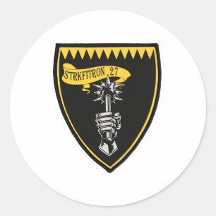 VFA-27 Royal Maces F/A-18 Classic Round Sticker