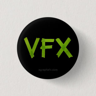 VFX Green 3 Cm Round Badge