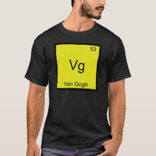 Vg - Van Gogh Funny Chemistry Element Symbol Tee