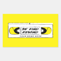 VHS Be Kind Rewind Novelty Sticker
