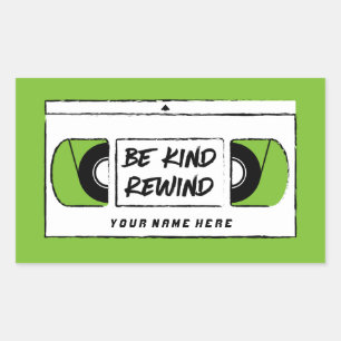 VHS Be Kind Rewind Novelty Sticker