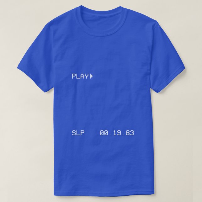 VHS Blue Screen Retro T-Shirt (Design Front)