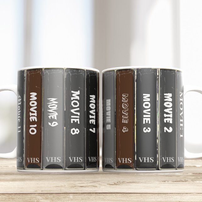 VHS Halloween Classic Editable Movie Titles  Coffee Mug (Creator Uploaded)