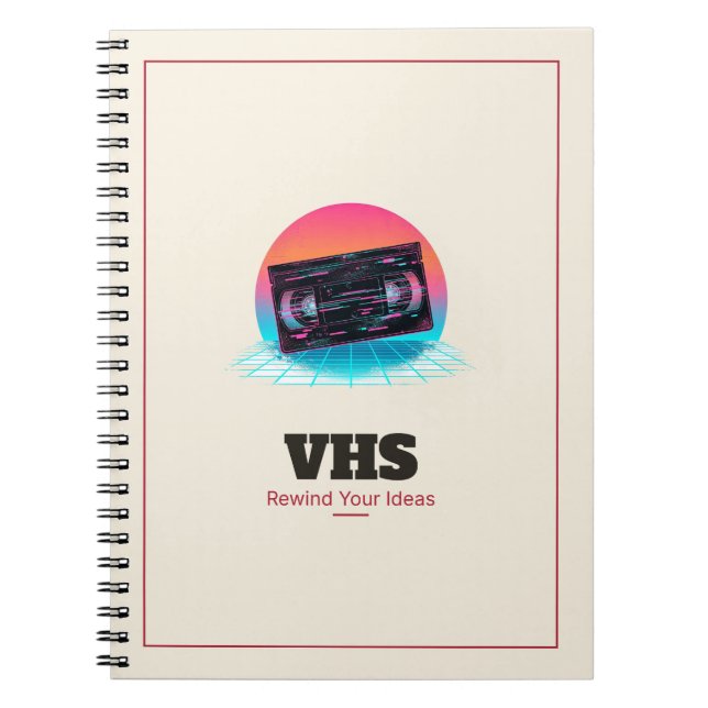 VHS Tape Spiral Notebook (Front)