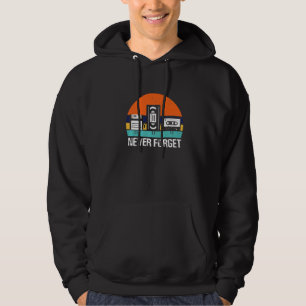 Vhs Video Cassette Floppy Disc & Cassette Never Fo Hoodie