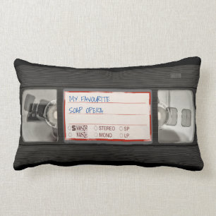 VHS video retro customisable Lumbar Cushion