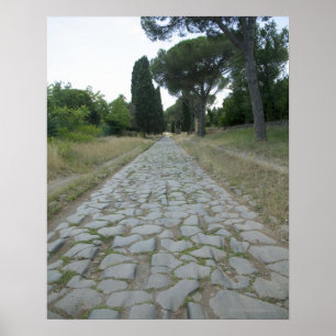 Via Appia Appian way, roman roadway Poster