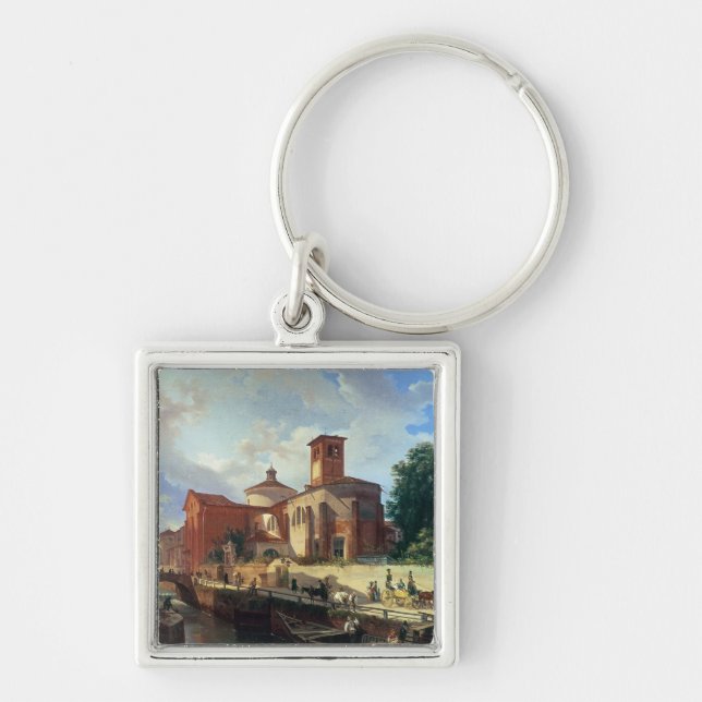 Via Fatabene Fratelli, Milan, 1830 Key Ring (Front)