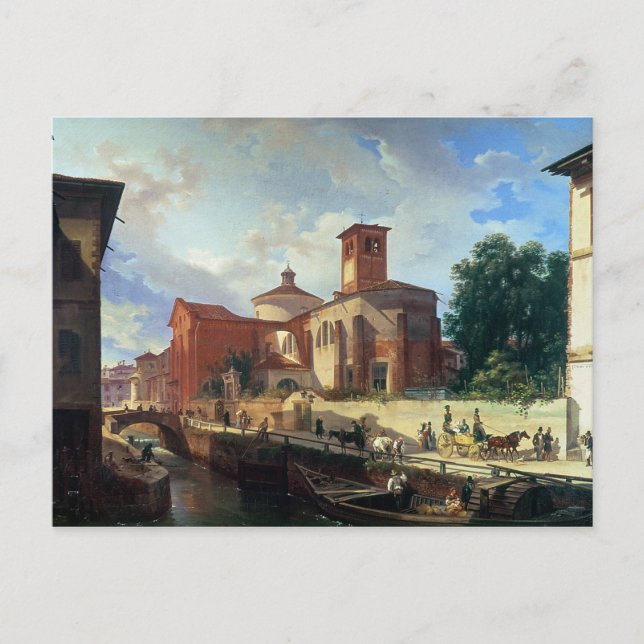 Via Fatabene Fratelli, Milan, 1830 Postcard (Front)