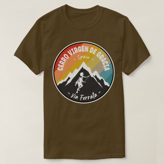Via Ferrata Cerro Virgen de Gracia Spain T-Shirt (Design Front)