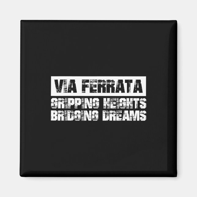 Via Ferrata Mountain Rock Climbing  Magnet (Front)
