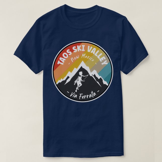 Via Ferrata Taos Ski Valley New Mexico T-Shirt (Design Front)