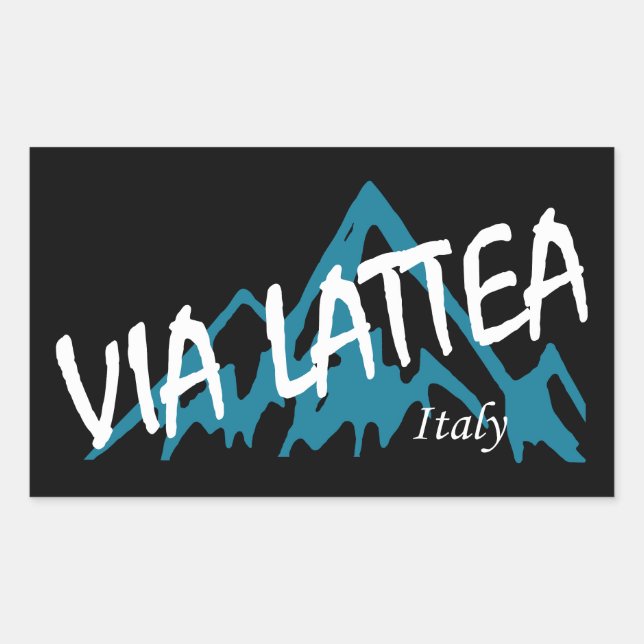 Via Lattea Mountains Rectangular Sticker (Front)