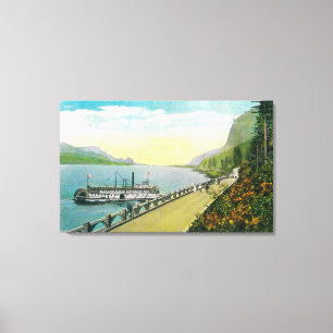 Viaduct Near Multnomah Falls, Columbia River Canvas Print