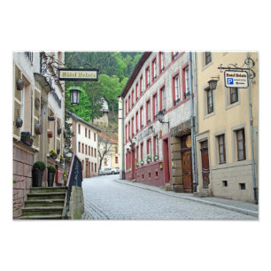 Vianden, Luxembourg street scene Photo Print