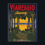 Viareggio Beach, Tuscany, Italy Postcard<br><div class="desc">Vintage travel postcard</div>