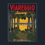 Viareggio Beach, Tuscany, Italy Postcard<br><div class="desc">Vintage travel postcard</div>