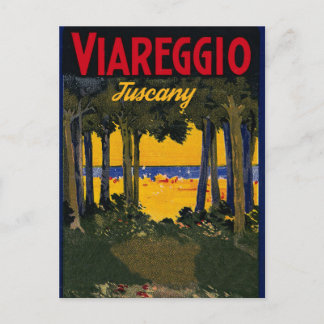 Viareggio Beach, Tuscany, Italy Postcard