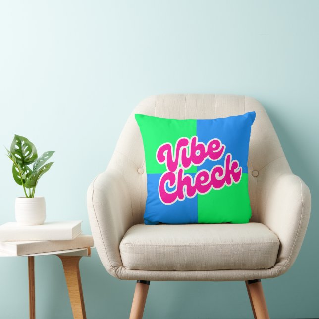 Vibe Check / Not A Vibe Two-sided Cushion (Chair)