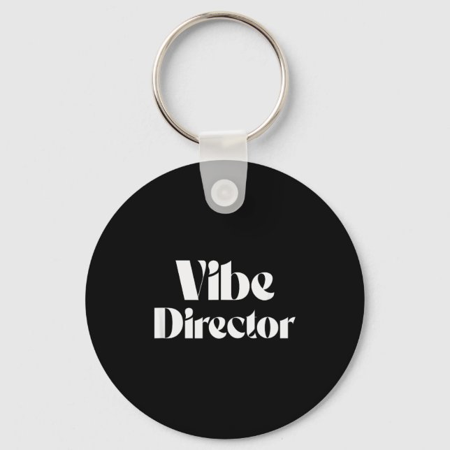 Vibe Director Bold Energy Leader Text Design  Key Ring (Front)
