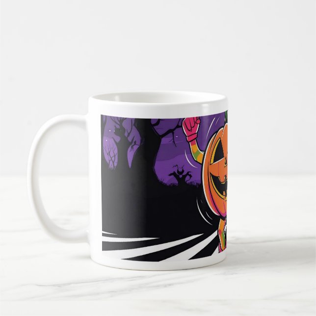 Vibe me Jack-o-lantern Long Sleeve Tshirt  Coffee Mug (Left)