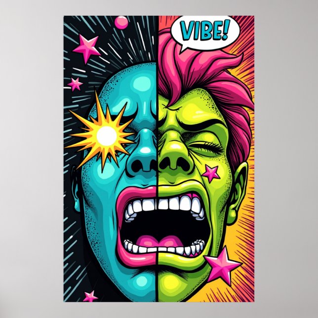 VIBE! Pop Art Scream Poster (Front)