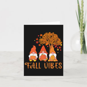 Vibes Autumn Season Thanksgiving Pumpkin  Card