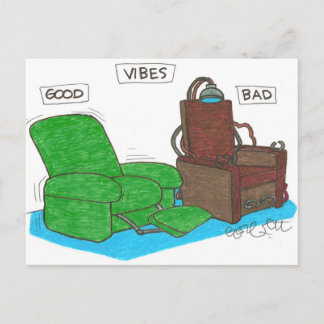 Vibes: GOOD...BAD. Postcard