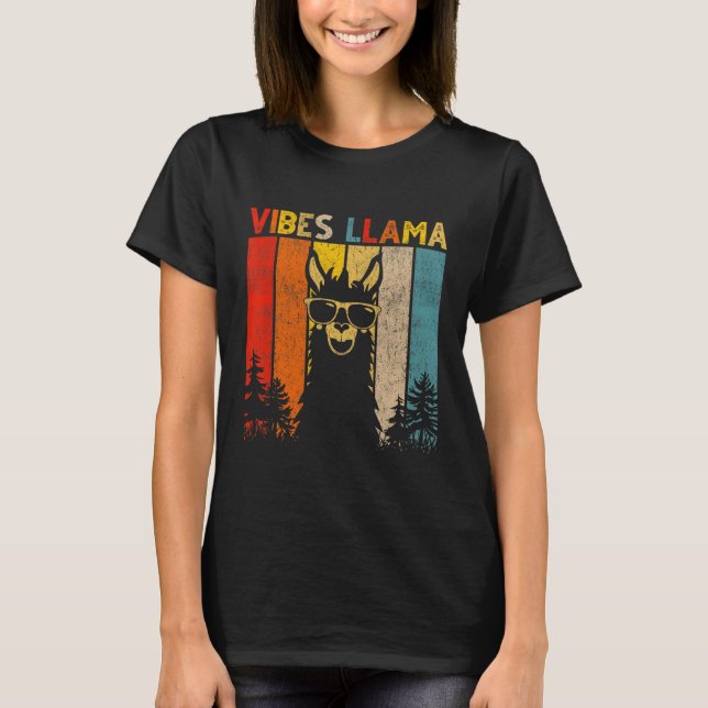 Vibes Llama Lover  For Mens Womens T-Shirt (Front)